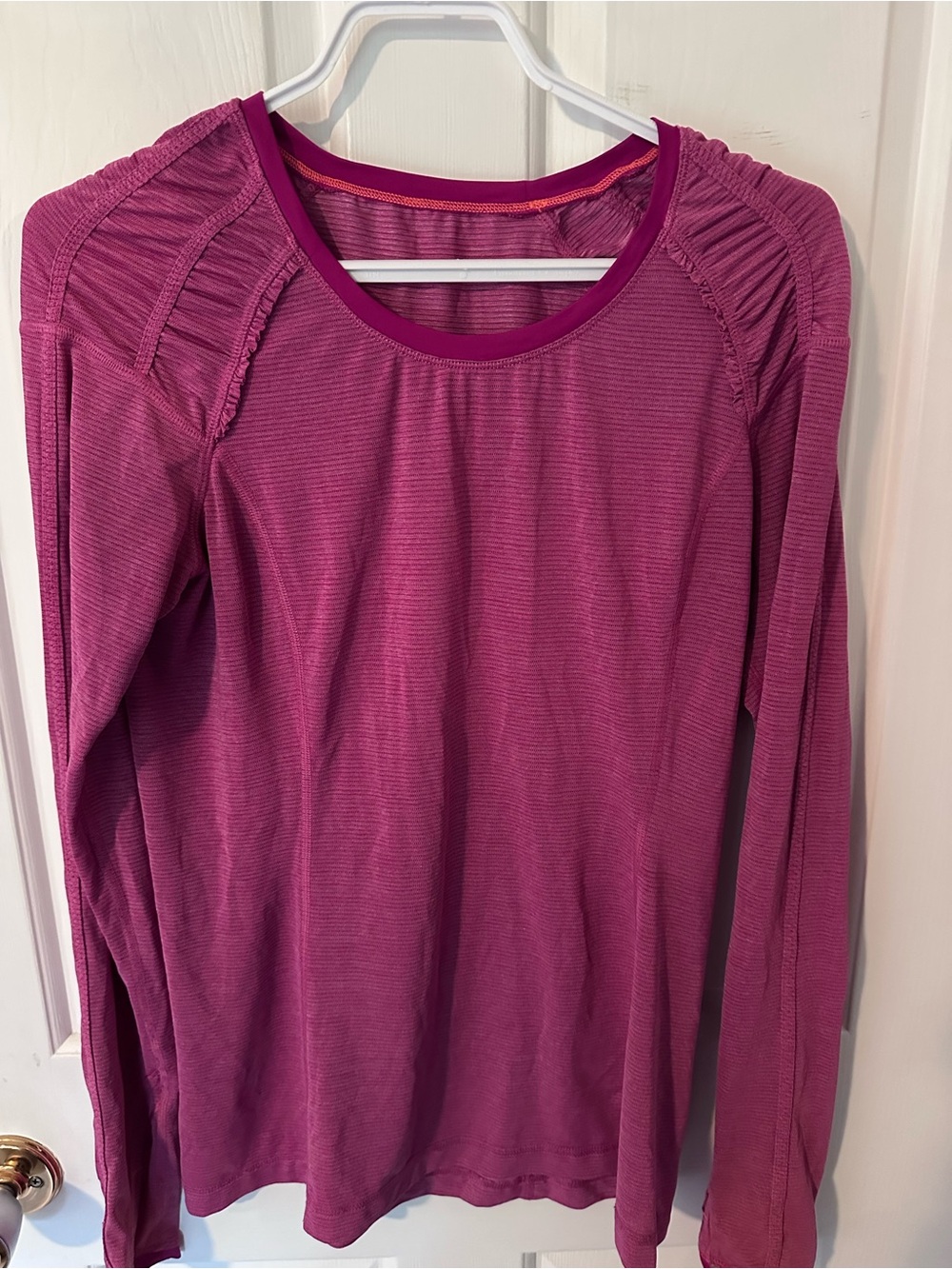 lululemon athletica Long-Sleeve Crewneck Top in Berry Pink